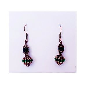 Vintage Style Beaded Dangle Earrings